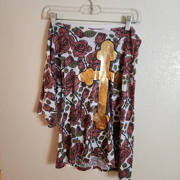 Wildfox The Princess Bride One Sleeveless Rose Gold Cross Boho Top - Picture 5 of 10